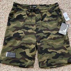 Brooklyn Athletics Men’s All-Purpose Fleece Camo Jogger Shorts Size M (New)